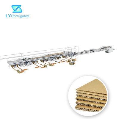 دستگاه مقوا راه راه 1800 میلی متری کنترل PLC تمام اتوماتیک