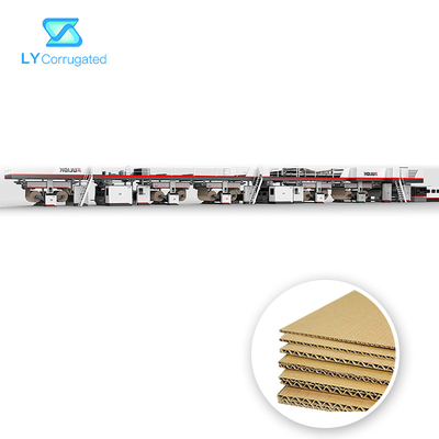 طول عمر طولانی خط پردازش تخته موجدار گرمایش بخار بخار 5 لایه 200 متر / دقیقه